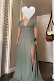 I ordered as a bridesmaid's dress for my friend's wedding, I loved it! I initially ordered a L but exchanged for an M, it fit great. Very flattering on the top, and I love the color. I did have to get it altered because of the length. - Natalie W.
