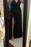 Stunning, comfortable dress. Wearing to a black tie wedding. Size up. Would even be perfect for a bridesmaid dress as well. - Jessica S.