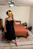 Bought in a whim since I thought the dress was super cute and it was! Fit great, except the chest area. I'm a 34DD and there was hardly any support. Would have to wear with a bra for boob support - Gabriela G.