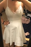 Very sexy dress and flattering around the stomach. Perfect for a bachelorette. Only complaint was the cups didn't fit great and puckered a bit. Hoping stick on bra will help. - Whitney S.