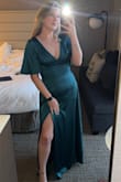 Had to get it hemmed at the bottom & bust was a little big for me. Opted to using double sided tape. Other than that, loved the dress! - Justine F.