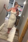 I was really nervous this dress was going to be to small, but I loved it and decided to try it anyways. It fits perfectly with a little room. My husband and I are renewing our vows and this dress is going to be perfect! - Rachel H.