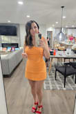 I wore this recently for a tequila sunrise night out for a Bachelorette party in Scottsdale. This outfit didn't disappoint! The color was beautiful, it fit like a glove, and the skort option made the 90s girl in me super happy. Overall, the material was solid, the color was stunning, and the set was perfect. I'm happy that I can also wear it several ways. - Shannon H.
