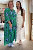 I couldn't have asked for a more perfect dress for my bridal shower. The fit is pretty true size, the bust was a little big, but I have a smaller chest so that didn't surprise me. The elastic in the sleeves was a little tight too but didn't deter me from wearing the dress - Meghan S.