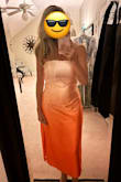 Loved the colors and found this dress to be very flattering. As other reviewers stated, the band at the top was a bit too large, but tape could easily fix that, and it was not a deal breaker in my case. - Erica B.