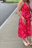 It fit like a glove! I love that the straps in the back are adjustable, which helps tighten the chest area for me. I packed this in a suitcase and it didn't wrinkle at all, and was super comfortable the whole night I wore it! I received a TON of compliments on the dress. - Amelia G.