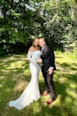 This dress fit me perfectly on my wedding day. I wanted something that was elegant and simple, and this dress did not disappoint. I had many compliments on my dress and felt beautiful walking down the aisle. - Andrea H.