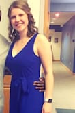 I wore this to a wedding and it was the perfect outfit for a night filled with dancing! It was a little bit long with 2" heels so I hemmed it a little bit before wearing. Other than that it fit my bust really nicely and I was able to tie the wrap to show off my waist. The material is very comfortable and the design makes it easy to get on and off. I will definitely wear this again. If you are my height and weight, but wear a smaller bra size, I suggest getting a Medium. I did a Large to match my bra size and it worked out great. Not to mention, I got a bunch of compliments on it! I definitely recommend this jumpsuit! - Meagan M.