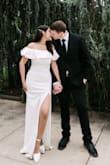 This dress is gorgeous! XS fits perfectly on my slim petite body type. It's quite tight thick fabric but you will look good on it. Does not feel cheap at all. I got A LOT of compliments from strangers on the street when my husband and I did the elopement. Highly recommend!!! - Ivalyn P.