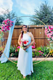The dress came in earlier than expected. It was perfect. It fits like it was really made for me! The material is great. I just wish there's a padding for my breast. It's low back and it's hard to find a bra for it for people like me who is not comfortable in using boobs cake plus it's hot here in Texas so the cakes doesn't really stick to the skin if you get sweaty. - Jane C.