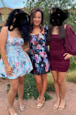 I bought this dress then lost about 12 pounds. I tried to order the next size down, but it was out of stock. (Ended up ordering a different color way and the small fit best but I liked this color more). Ended up keeping this dress and wearing it, even slightly large on me.
Dress is a little itchy but tolerable. There is no elasticity so I recommend measuring to make sure you get the right fit or do what I ended up doing, order two sizes! - Tiffany T.