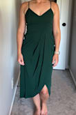 Love the fit. The slit is the perfect height. The middle seam accentuates the smallest part of your waist and hides the tummy section area. Love it. - Lindsey K.
