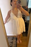 Love the fit and unique style of it. It was my Fourth of July outfit, and with it being hot, the material was light and airy, so I was cool the whole time. - Caroline Y.