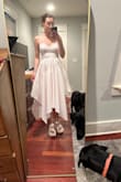 Got this dress for my honeymoon. I couldn't wait to wear it, so wore it to my mom's birthday dinner. It's so cute and I got so many compliments on it! It's the perfect spring/summer dress.
I'm in between XS and S right now, so trying to find things that fit is a little difficult. I've found that Lulus typically runs a little larger. So glad I got XS. A Small would have been too big. - Chloe N.