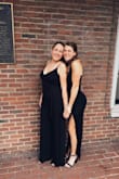 This dress was perfect for my formal!!! It was super comfy because it was cotton, but the slit / style made it nice enough for formal. It made me feel great, and it wasn't a dress that I had to spend all night adjusting, which was a huge bonus. (In the pics, I'm the girl on the right, and then the 2nd from the right.) - Megan T.