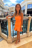It fits perfectly, but I have to remember pulling the dress down after sitting because the waist section will rise up and making the dress shorter. Love the dress. I wore size 00 or 0 for Banana Republic dresses, so I got this dress in XS size. - Chanmony B.