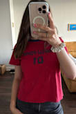 It's a nice thick material unlike other tees that feel cheap. It is also very breathable! - Marwa N.