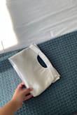 It came just as described & the picture. It's a perfect size! I love the satin material. It looks very luxurious! - Lauren F.
