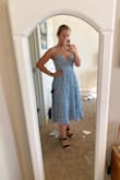 Fits true to size and is very cute. The fabric is high quality and it is very comfortable to wear. - Belle H.