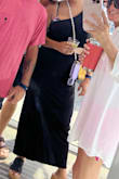 This dress is absolutely fabulous! The black cutout design is bold and stylish, perfect for making a statement. The size L fits like a dream, thanks to the stretchy fabric that hugs in all the right places while remaining comfortable. The slit adds a flirty touch, and the quality is impressive. Highly recommend for any special occasion! - Ruth W.