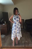 This dress is really well made. The material is more on the airy side. So it's perfect for spring or summer. I had been look for a dress for my Easter celebration for months and I was going crazy and I liked the dresses when I saw it. But when it arrived I loved it!! - Yadira R.