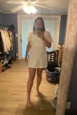 I ordered this in a medium based on reviews about it running big. I would typically order a large. Of course, the skirt part doesn't fit, and I bought it as exchange only, so I'll be exchanging for a large, but I wouldn't recommend it, as it looks like cheap material. - Payge M.