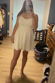 Don't purchase unless you're generally short (I'm 5'4) or prefer your dresses to barely cover your butt. It's comfy though. - Payge M.