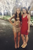 Wore this dress to my formal and I got so many compliments. The color is really pretty and it holds everything in really well. Would definitely recommend this dress! Only annoying thing is that the sequins on the sleeves and the side rub together and start to unravel, but it's not super noticeable. - Isabella M.