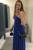 This is a very comfortable dress. I bought this for a wedding and I love it. Very comfortable and easy to move around in. For my height it just reached my toes with was perfect for the shoes I was wearing - Samantha L.