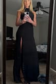 Ran a tad long, and I'm not short.  Besides those two, I think it's a gorgeous dress, just needed a smaller size. - Chantal S.
