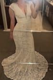 I bought this dress on a skeptical side because of how small built I am, I do not regret it!! This dress is perfect for my elopement. For me, it's very long, overall fits great, 10/10 - Alana B.