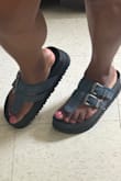 They're just like the photo; they look good. They're a little tight on the strap; for a wide foot, they might be a bit tight. - Maria M.