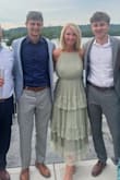 Fits true to size. Very comfortable & loved everything about this dress! So many compliments! BUY the dress. - Rachel R.