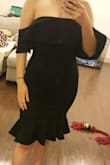 This dress is so classy but sexy! It fit so perfect and hugged all the right places. The material does not look cheap and the dress is well made. It is a must have. Amazing for such a cheap price! - Karina A.