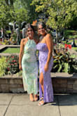 I wish I would have purchased a small as it was a bit snug in my hip areas but I had so many compliments on this dress all night. It is super pretty. - Hannah P.