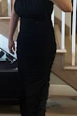 The stretchy material is perfect for my body type. Looks amazing and very comfortable - Arezoo S.