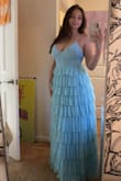 This dress fit my expectations perfectly! It's perfect for the beach wedding I am attending. It's the perfect long length while still being a good weight and supportive up top! - Hana H.