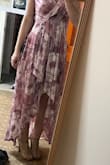 Very pretty dress, and great length for a wedding attendee. Chest was a little large for me. Adjustable straps were to [the] smallest setting. Over was happy with the purchase and had many compliments throughout the night - Elisa R.