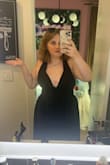 It ran small on me. I usually wear a large (other large-sized dresses on here fit me), but this one I could not get zipped up. So I decided to cut the small mesh fabric right where my cleavage is and I was able to zipped it fine. If you don't like extra boobage, I would not suggest doing that or buying this necessarily. Very cute tho, considered cutting the bottom bit off to make it a shorter dress. That would look cute as well. (I got it on sale and I couldn't return it anyway) I wore it for a bachelorette party for a "bride or die" theme! Very cute! - Jossy S.