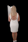 After an extensive search, I found this perfect dress for my wedding. It's both classy and sexy at the same time. It's a little loose on the back but can be altered so it doesn't pucker out. - Catherine D.