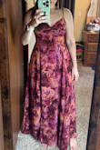 I felt so pretty in this dress! I wore it to a wedding, and I got a lot of compliments. I don't have much on top, and I feel like this dress was made for those with a small chest. It was nice and fitted across the waist, but flowed nicely around my hips and was the perfect length for me. Definitely recommend it if you are pear-shaped. - Kelsey S.