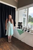 I loved this dress and got so many compliments. I spent weeks looking for a bump friendly dress I could wear for my baby shower. I felt so comfortable and confident in this. Plus, it has pockets! Beautiful color that even a pale girly like me looked really flattering on. Would definitely recommend. - Tara H.
