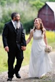 I absolutely love this dress, it is beautiful quality and so comfortable. The only alterations I will need is to pull the shoulders up a little and a hem, both expected for my small frame. I got married in this dress in a private outdoor wedding- it was perfect! - Denyse C.