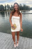 This dress was so comfortable and flattering on my bachelorette party! I ended up tying it in a bow in the back and got tons of compliments while we were out. It's very quality, as well. Couldn't be happier with my purchase. - Kendra K.