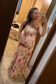 I got this dress for a summer wedding in Italy because I'm 5 months pregnant and needed something stretchy but that still showed off and complemented the bump! This dress was so adorable and comfy. It stayed up all night, and I got SO many compliments. Highly recommend! - Brieana S.