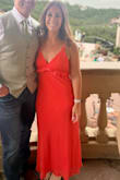 Great lightweight dress for a Texas summer wedding! The straps were a little long and couldn't be adjusted, but fabric tape worked great! Otherwise, I loved this dress!! - Emily D.
