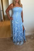 I needed to order a large. The medium would not zip. It is a very pretty summer dress, but the material is too heavy for a beach wedding. - Darlene H.