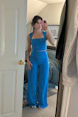 Fits well, but will have to hem. Top is a little difficult to get off so be careful! - Haley A.