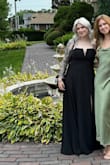Wore this to a formal evening wedding and will also be wearing it to a holiday party at the end of the year. Love where the waistline drops off, hides bloating from a big meal, and drinks! Danced all night in this dress, and it held up very well. Love the quality and how it shows the perfect amount of cleavage. I'm 5' 5", I wore 2.7" shoes, and the dress was just a hair too long. I just held it up a bit for stairs. I think 3" or 3.5" heels and the dress would have been the perfect length. - Leigh P.