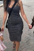 I didn't think a dress this form-fitting would be flattering because of my mommy pouch and wide hips, but it is! It's soft and stylish, and easy to dress up or down. Adjustable straps give you the option of wearing a conservative look or cleavage for a night out. The material and shape of the dress allow you to wear heels or sneakers. I've worn it several times so far! Give it a try, you may be pleasantly surprised like I was. I am an extra small/small on top and a medium on bottom, and I ordered a medium and it fit well. - Marline K.